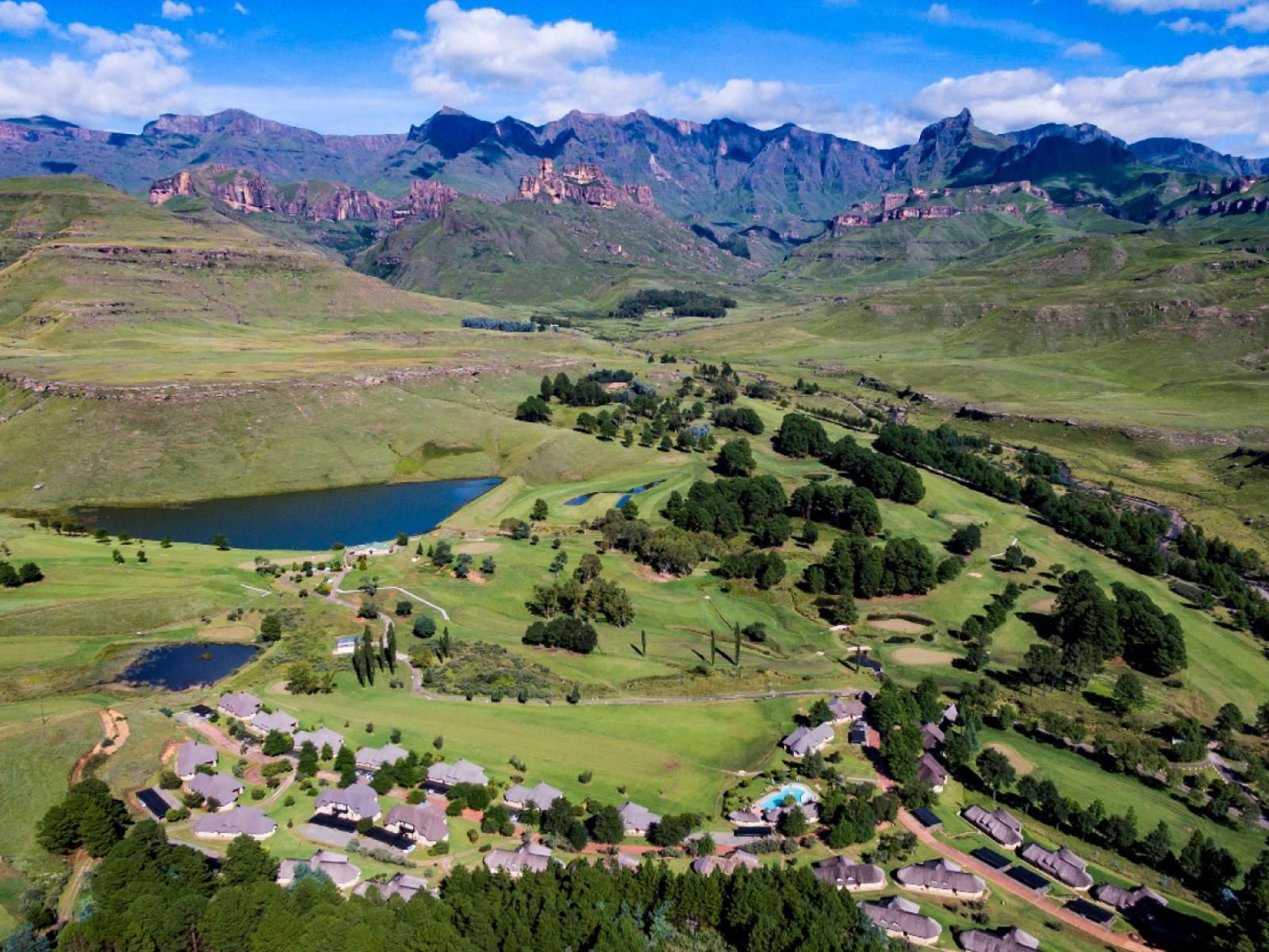 Fairways Drakensberg Drakensberg Gardens Kwazulu Natal South Africa Complementary Colors, Mountain, Nature, Aerial Photography, Highland