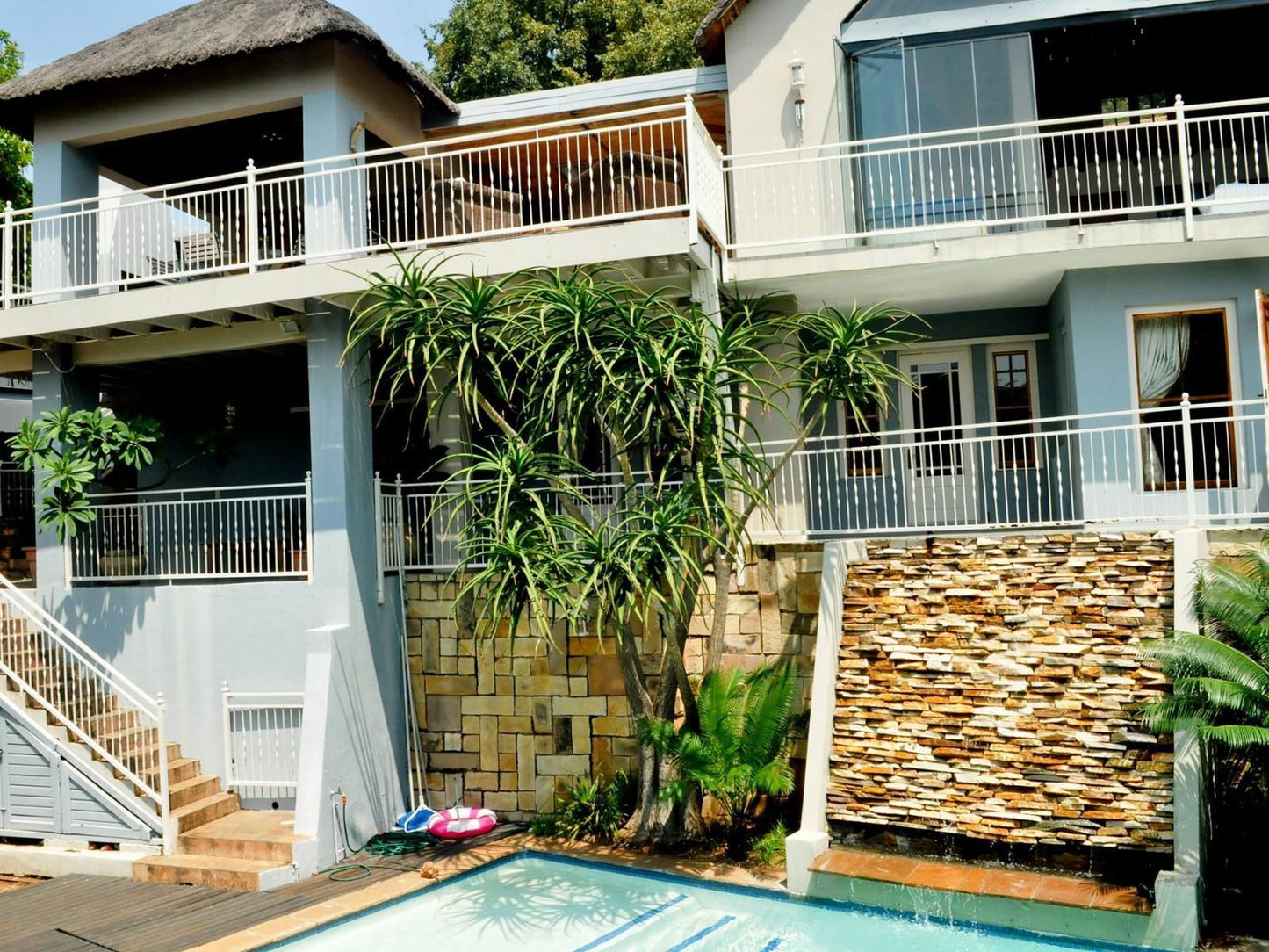 Fever Tree Manor Kosmos Hartbeespoort North West Province South Africa House, Building, Architecture, Palm Tree, Plant, Nature, Wood, Swimming Pool