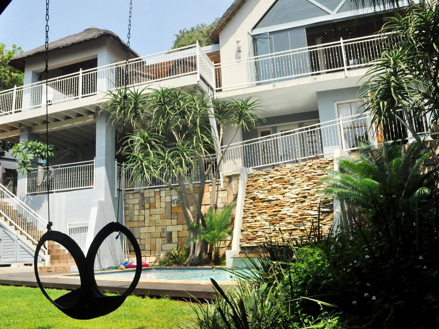 Fever Tree Manor Kosmos Hartbeespoort North West Province South Africa Balcony, Architecture, House, Building, Palm Tree, Plant, Nature, Wood, Swimming Pool