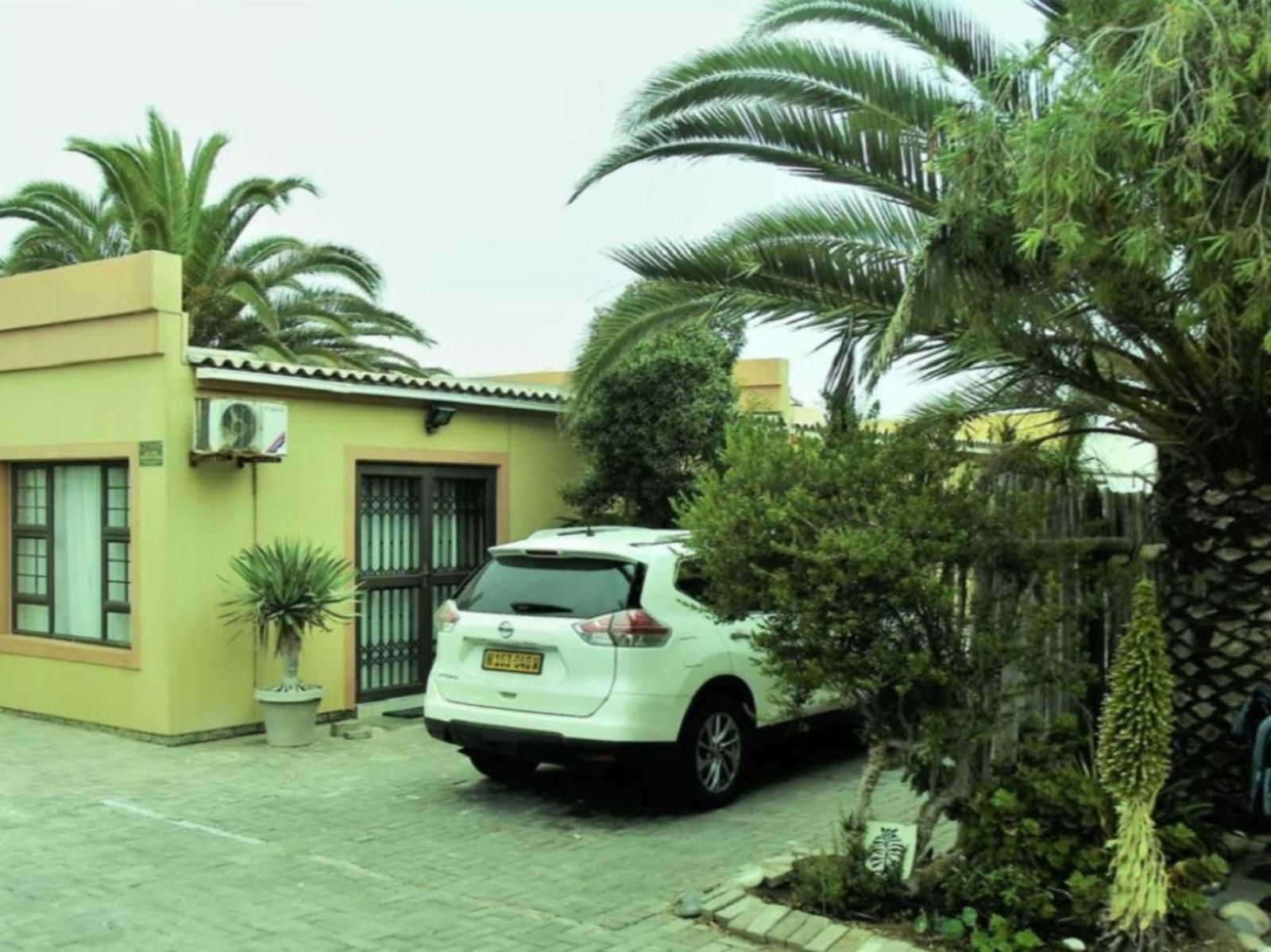 Fischreiher Guest House, Car, Vehicle, House, Building, Architecture, Palm Tree, Plant, Nature, Wood, Window