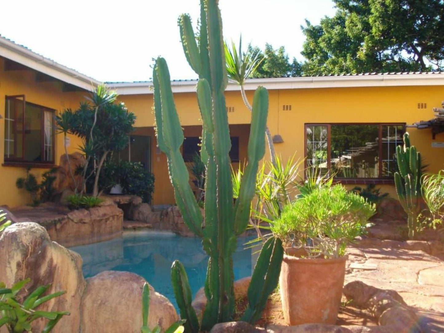 Flintstones Guest House Durban Durban North Durban Kwazulu Natal South Africa House, Building, Architecture, Palm Tree, Plant, Nature, Wood, Garden, Swimming Pool