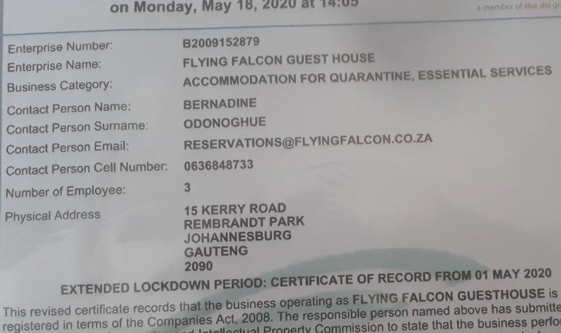 Flying Falcon Guest House Rembrandt Park Johannesburg Gauteng South Africa Colorless, Aircraft, Vehicle, Text