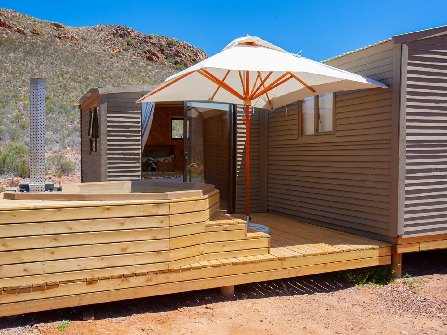 Gecko Rock Private Nature Reserve Touws River Western Cape South Africa Cabin, Building, Architecture, Sauna, Wood