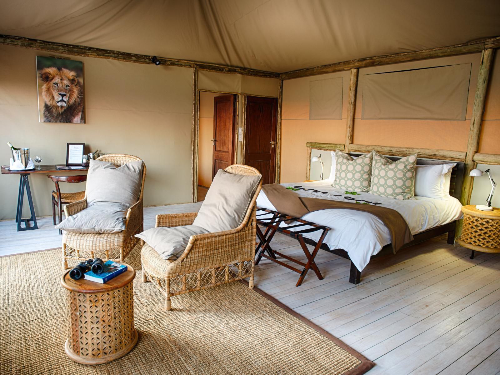 Ghoha Hills Savuti Lodge, Family Tent 2, Tent, Architecture, Bedroom