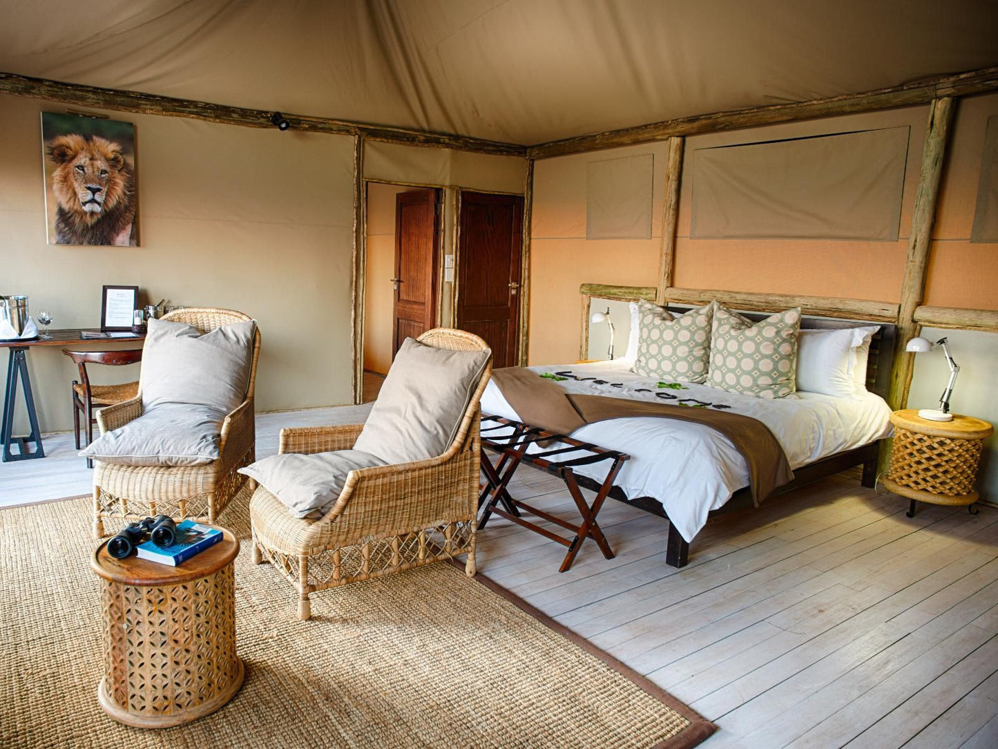 Ghoha Hills Savuti Lodge, Twin/King Tent 2, Tent, Architecture, Bedroom