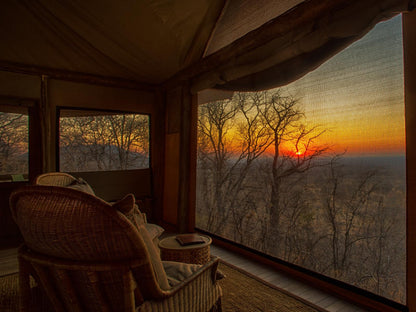 Ghoha Hills Savuti Lodge, Twin/King Tent 2, Sky, Nature, Sunset