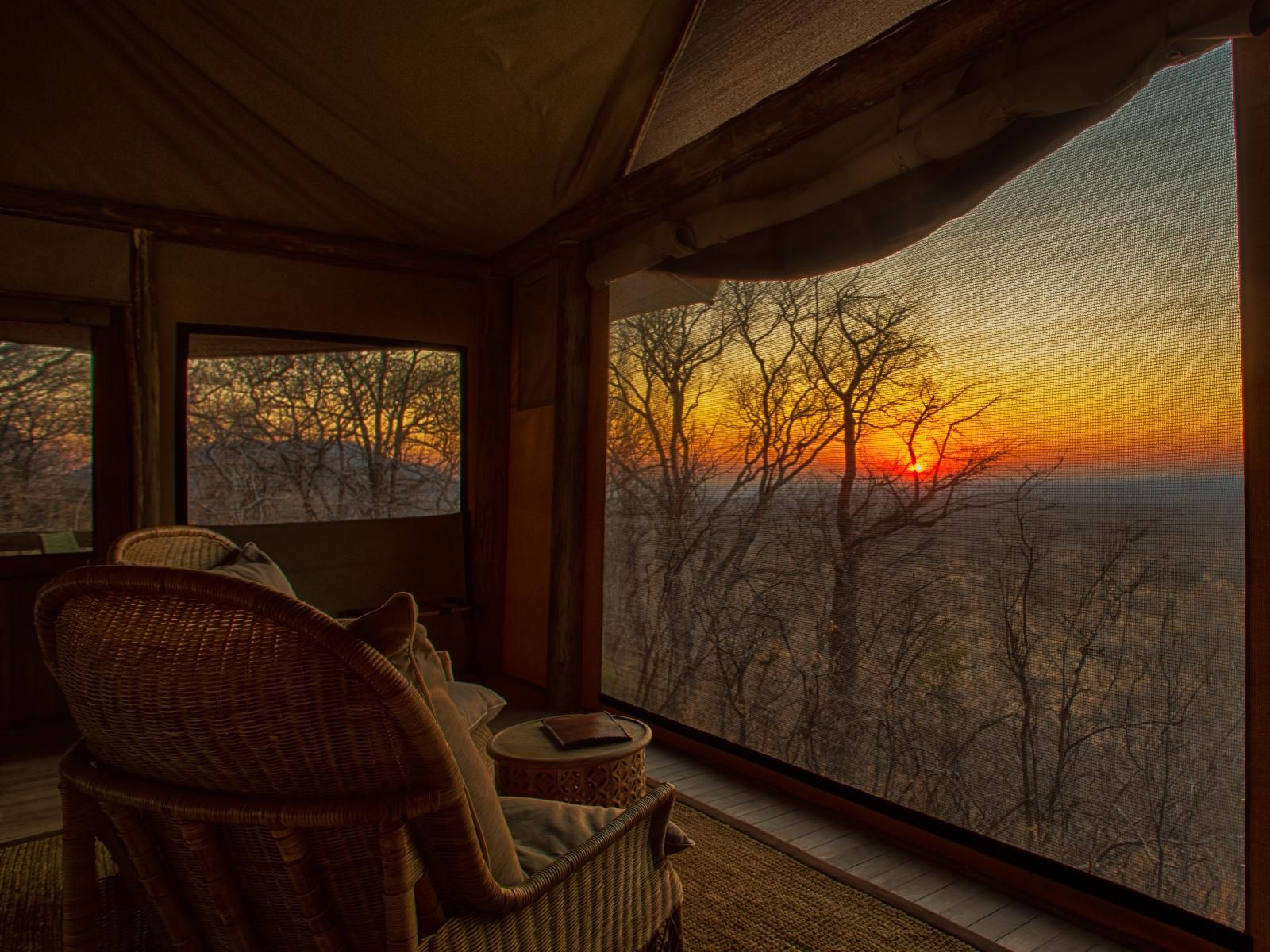 Ghoha Hills Savuti Lodge, Twin/King Tent 5, Sky, Nature, Sunset