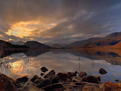 Giants Cup Wilderness Reserve Underberg Kwazulu Natal South Africa Lake, Nature, Waters, Mountain, Sky, Highland, Sunset