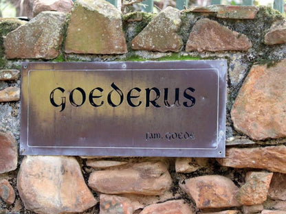 Goederus Guest Farm Schoemanskloof Mpumalanga South Africa Sign