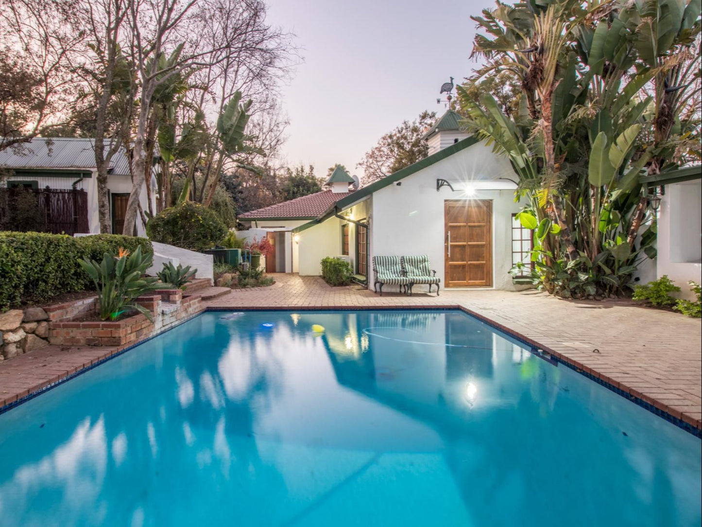 Green Gables Rivonia Johannesburg Gauteng South Africa House, Building, Architecture, Palm Tree, Plant, Nature, Wood, Swimming Pool