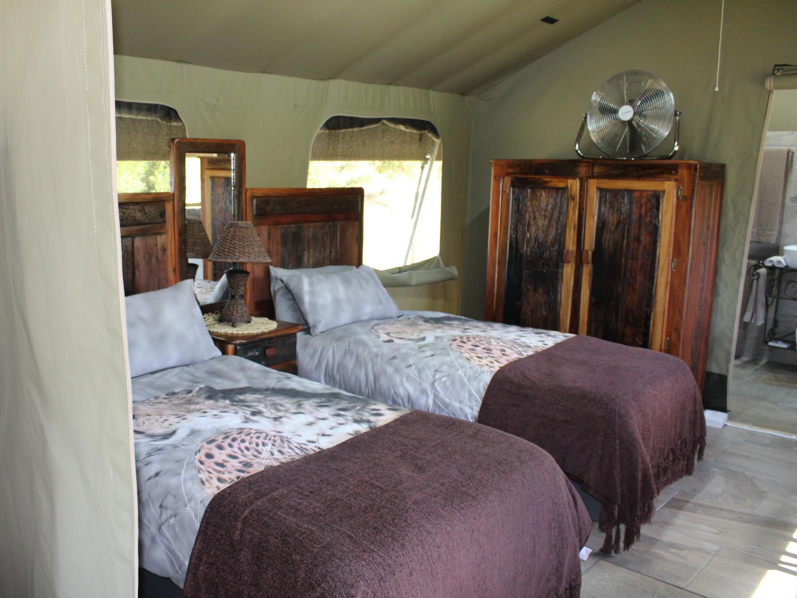 Hartenbos Private Game Lodge, Luxury Tents 2 persons, Bedroom