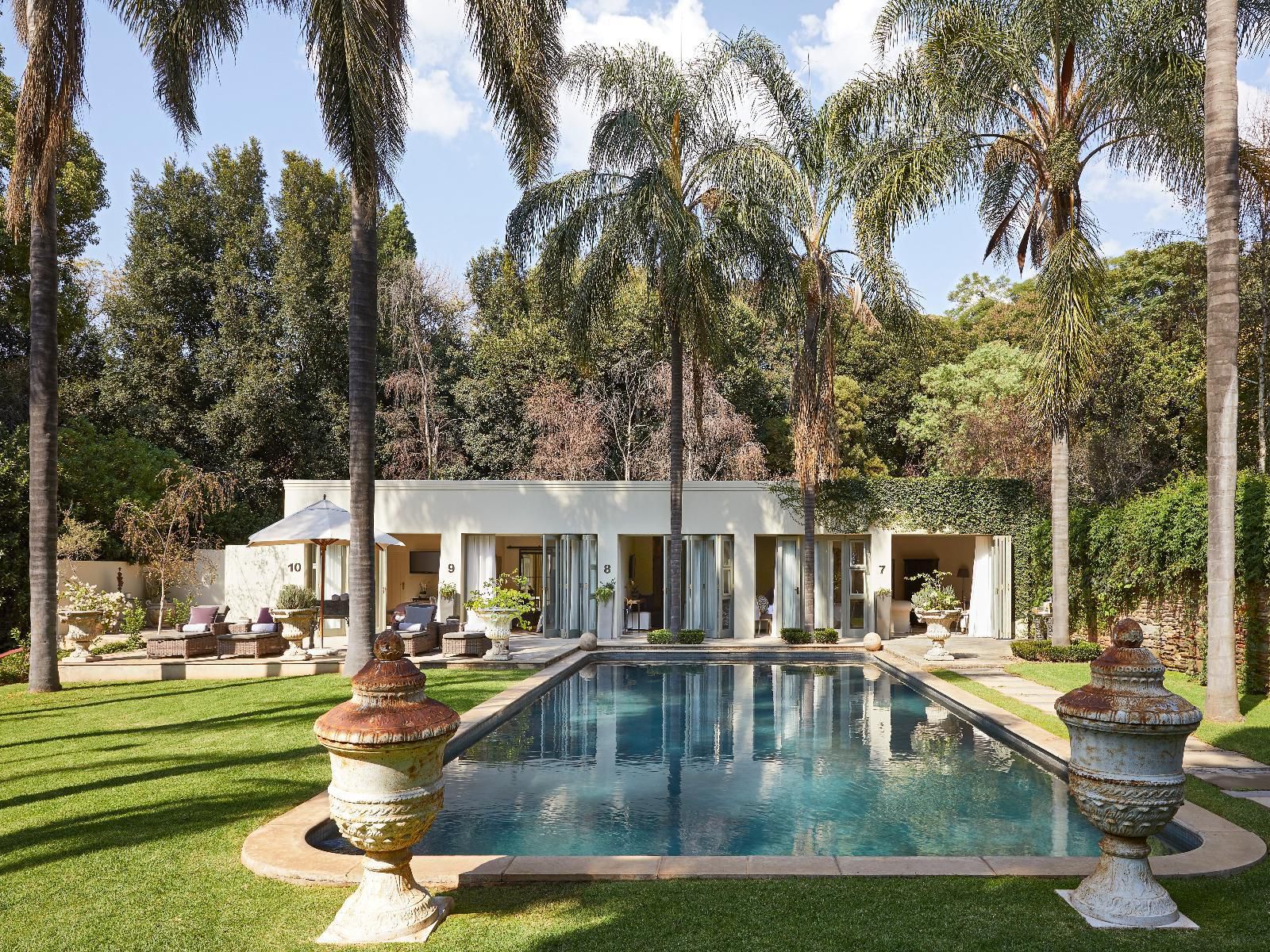 Hoeveld House Sandton Johannesburg Gauteng South Africa House, Building, Architecture, Palm Tree, Plant, Nature, Wood, Garden, Living Room, Swimming Pool