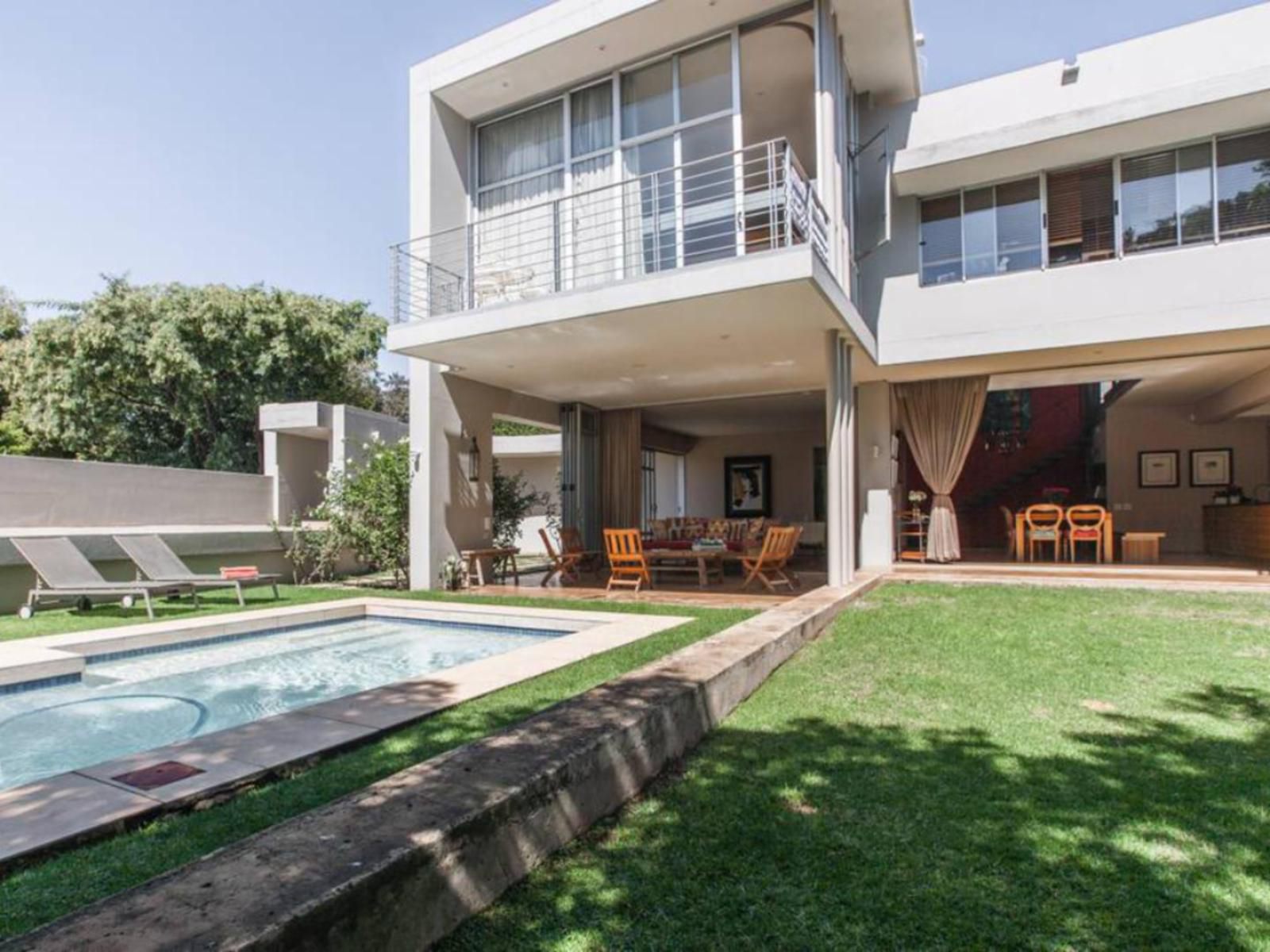 Houghton Place Houghton Johannesburg Gauteng South Africa Balcony, Architecture, House, Building, Palm Tree, Plant, Nature, Wood, Swimming Pool