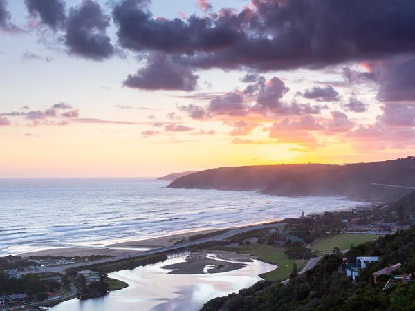 Infinity Blue Wilderness Western Cape South Africa Beach, Nature, Sand, Ocean, Waters, Sunset, Sky