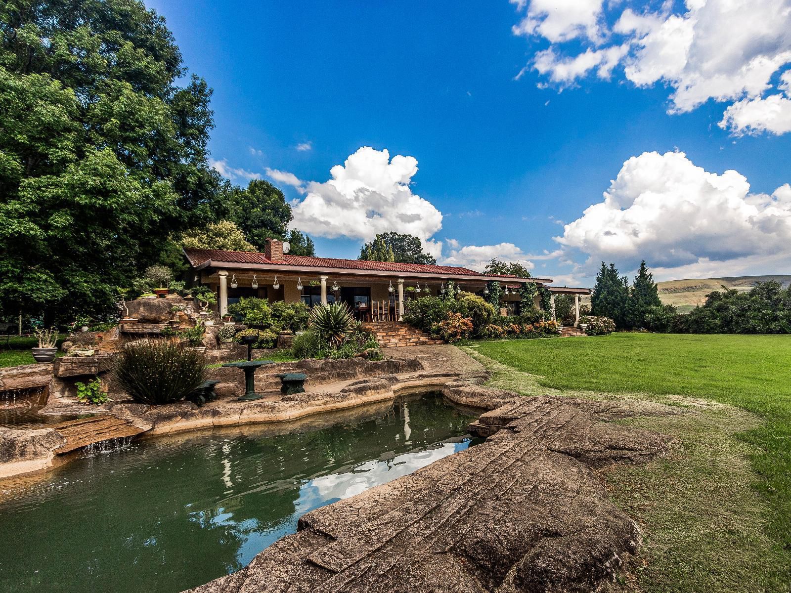 Inqevu Lodge Cathkin Park Kwazulu Natal South Africa Complementary Colors, House, Building, Architecture, River, Nature, Waters, Garden, Plant, Swimming Pool