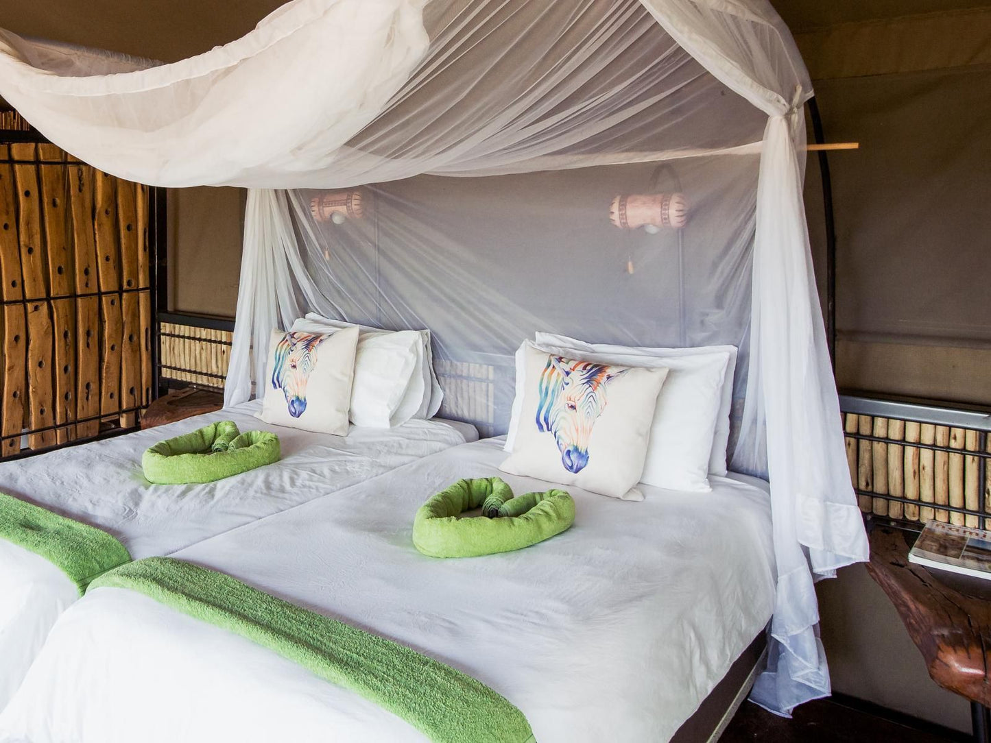 Jackalberry Tented Camp, Honeymoon Tent, Tent, Architecture, Bedroom