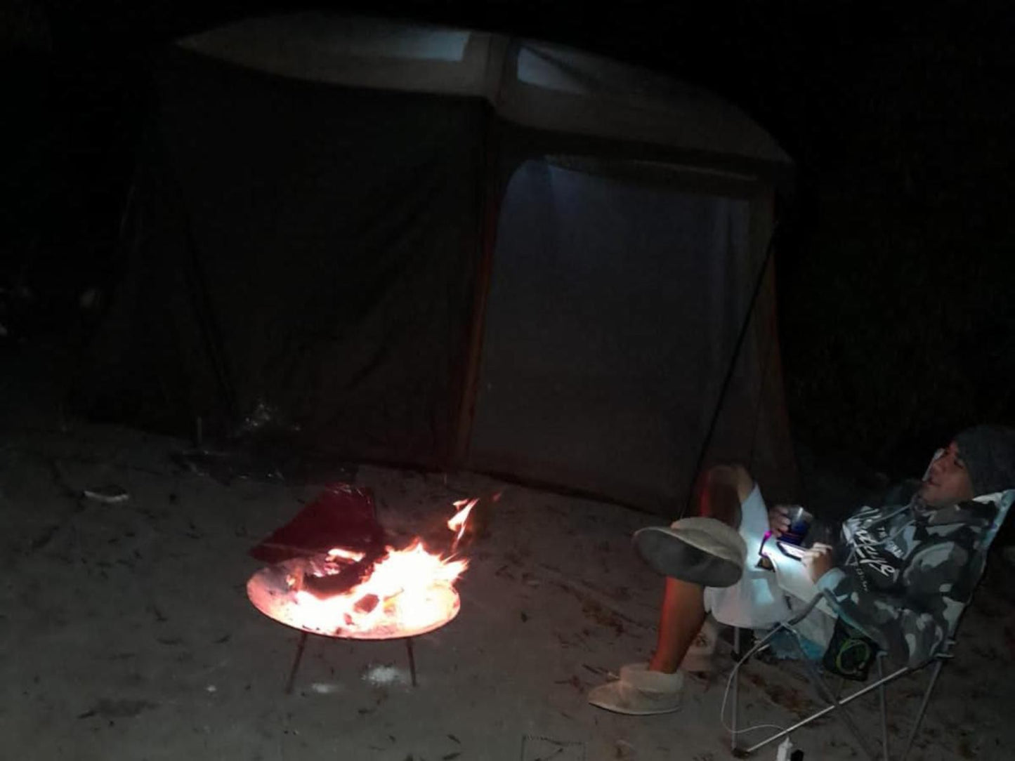 Jacobs Bay Backpackers, Charlie 6 Bed Dormitory, Face, Person, One Face, Fire, Nature, Tent, Architecture, Frontal Face, Male, Adult, Eyes Open, Beard