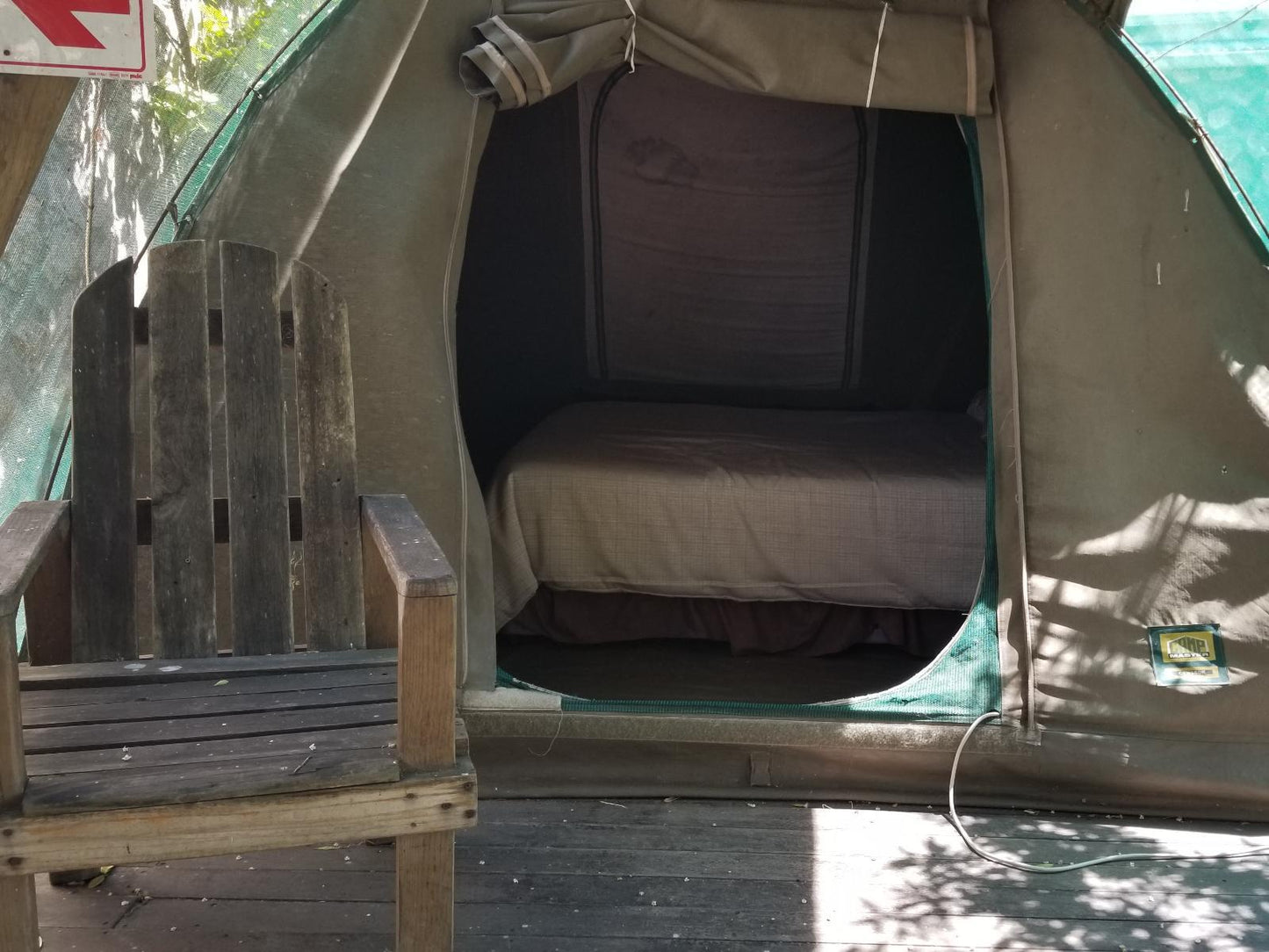 A-Frame Tent with Ensuite @ Jacobs Bay Backpackers - The Plot