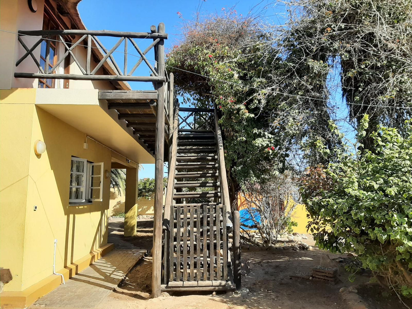 Japie'S Yard Wanderer'S Inn, House, Building, Architecture, Palm Tree, Plant, Nature, Wood, Stairs, Framing