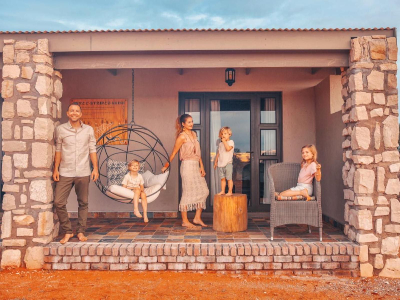 Kalahari Anib Lodge, Gondwana Collection Namibia, Standard 4 bed family Room, Face, Person, One Face, Group, House, Building, Architecture, Frontal Face