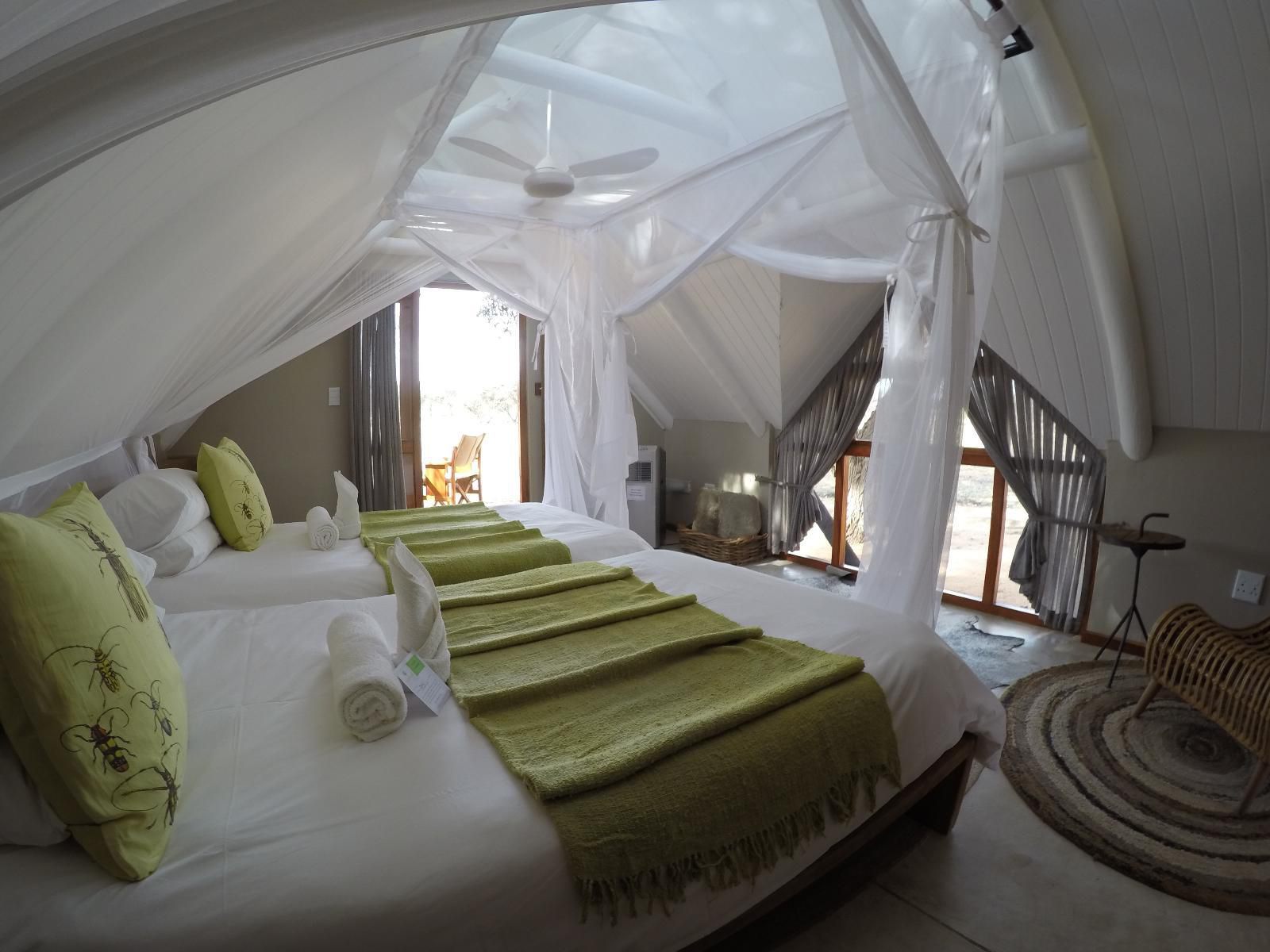 Kalahari Game Lodge, Luxury En-suite Chalet, Bedroom