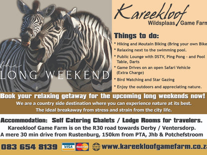 Zebra Self-catering Unit @ Kareekloof Game Farm