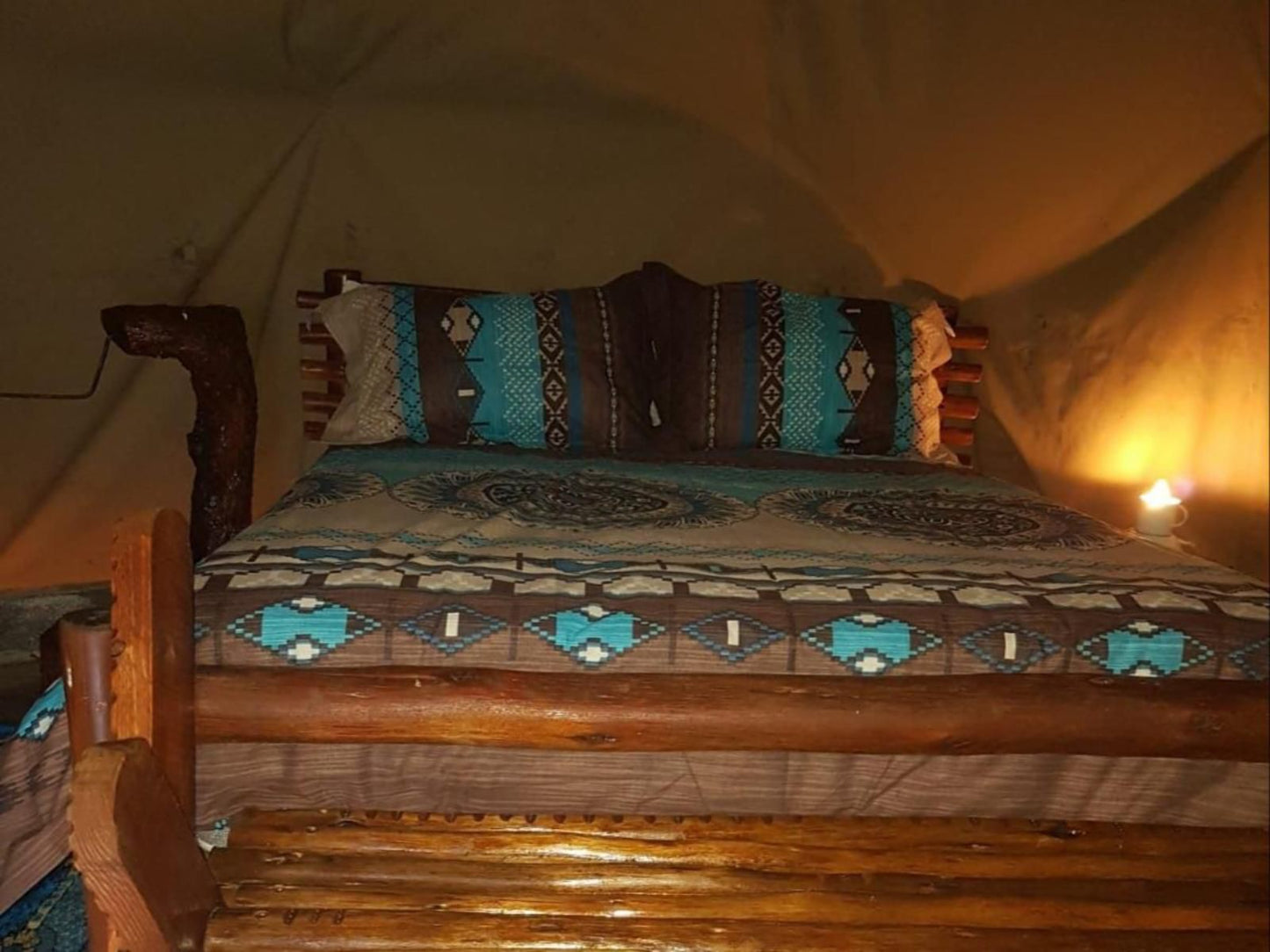 Kedu River Lodge, Red Indian Teepee Tent 3, Colorful, Bedroom