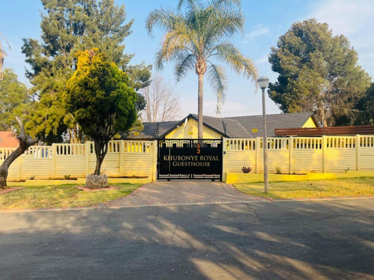 Khubonye Royal Guesthouse, House, Building, Architecture, Palm Tree, Plant, Nature, Wood, Sign