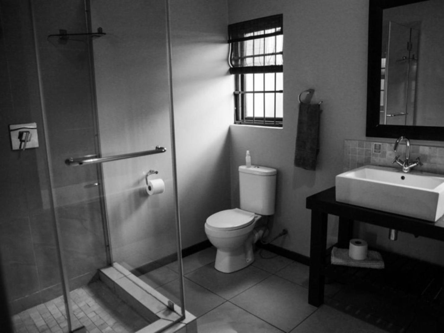 Komodo Guesthouse Rustenburg North West Province South Africa Colorless, Black And White, Bathroom