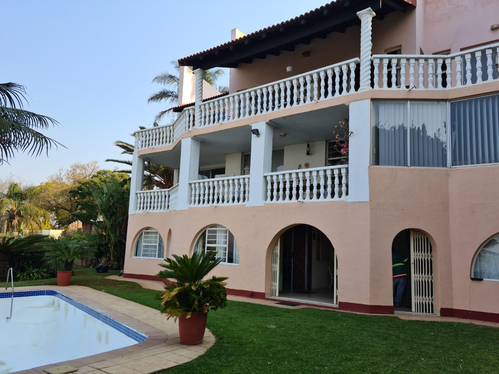 Kosmos View Luxury Self Catering Apartments Kosmos Hartbeespoort North West Province South Africa Balcony, Architecture, House, Building, Palm Tree, Plant, Nature, Wood, Swimming Pool