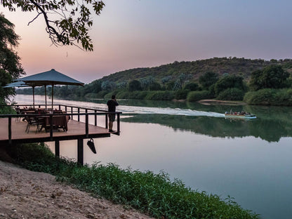 Kunene River Lodge, River, Nature, Waters, Person