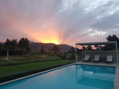 La Cabriere Country House Franschhoek Western Cape South Africa Mountain, Nature, Sky, Sunset, Swimming Pool