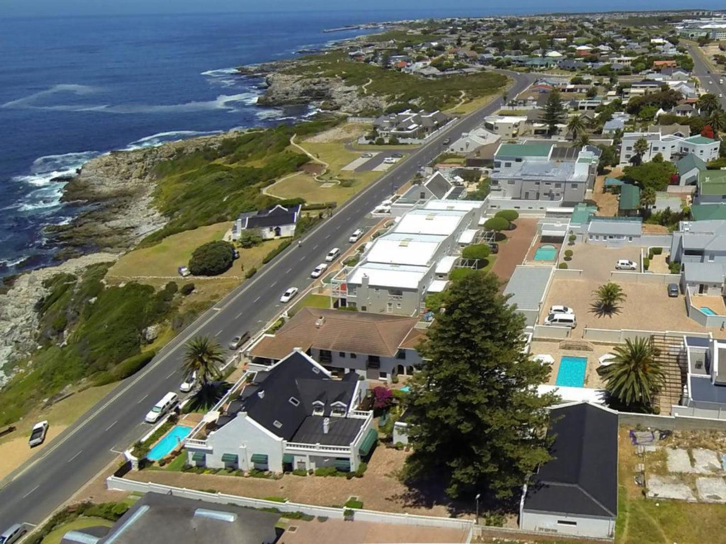 La Fontaine Hermanus Western Cape South Africa Beach, Nature, Sand, House, Building, Architecture, Island, Palm Tree, Plant, Wood, Aerial Photography