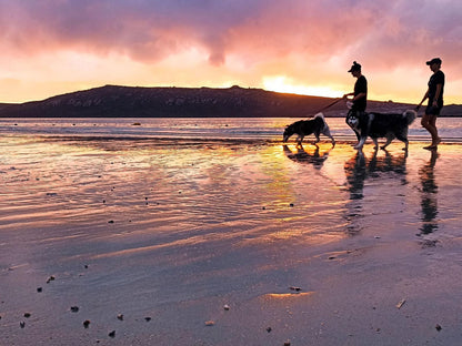 Langebaan Holiday Homes, Beach, Nature, Sand, Ocean, Waters, Sunset, Sky, Person