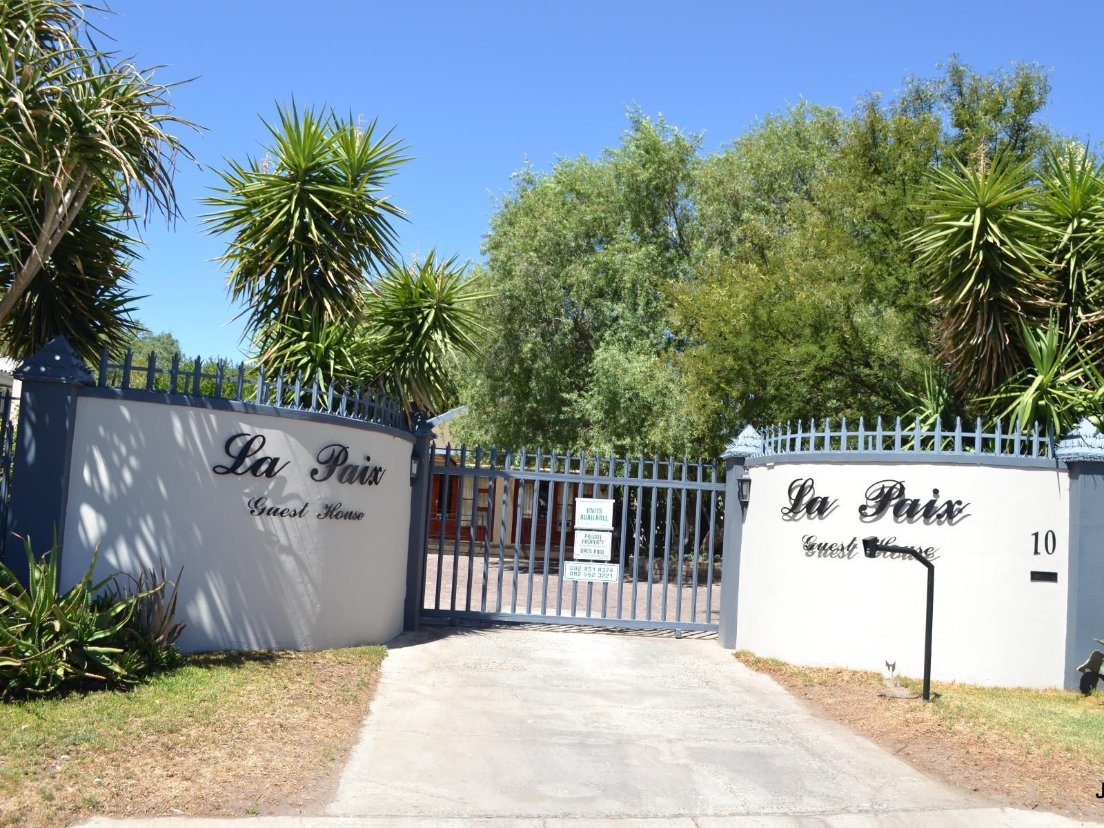 La Paix Guest House Beaufort West Western Cape South Africa Complementary Colors, Palm Tree, Plant, Nature, Wood, Sign