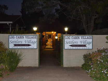 Log Cabin And Settlers Village Graskop Mpumalanga South Africa Sign
