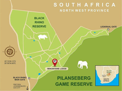 Makanyane Lodge, Colorful, Lowland, Nature, Map