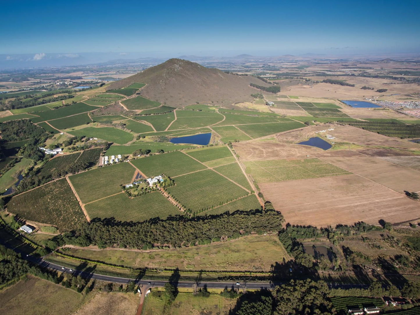 Mitre S Edge Wine Estate Klapmuts Western Cape South Africa Complementary Colors, Field, Nature, Agriculture, Aerial Photography, Lowland