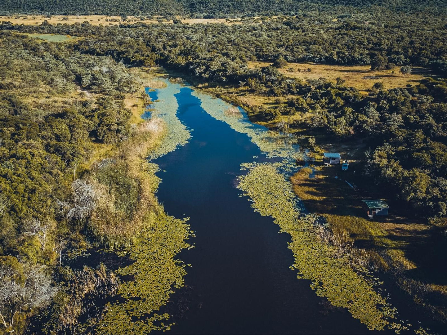 Mmakuba Private Game Lodge, River, Nature, Waters, Aerial Photography