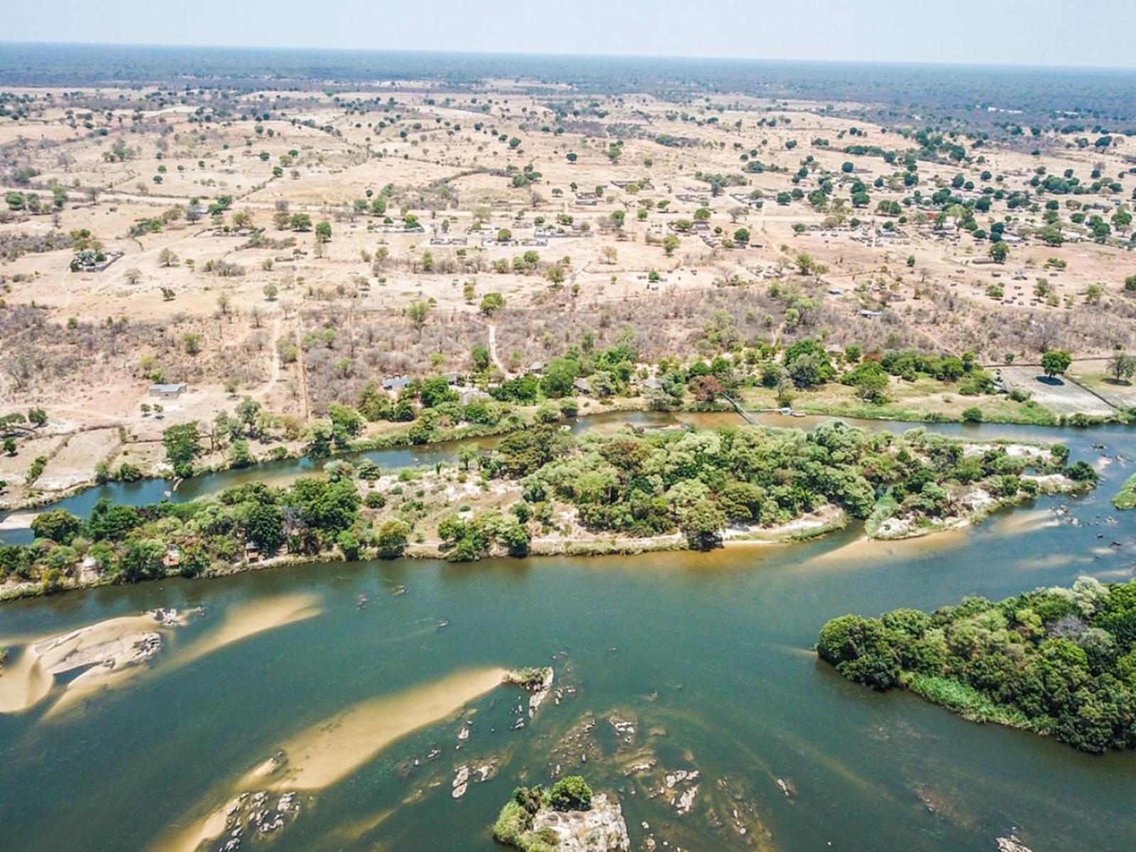 Mobola Island Lodge, River, Nature, Waters, Aerial Photography, Lowland