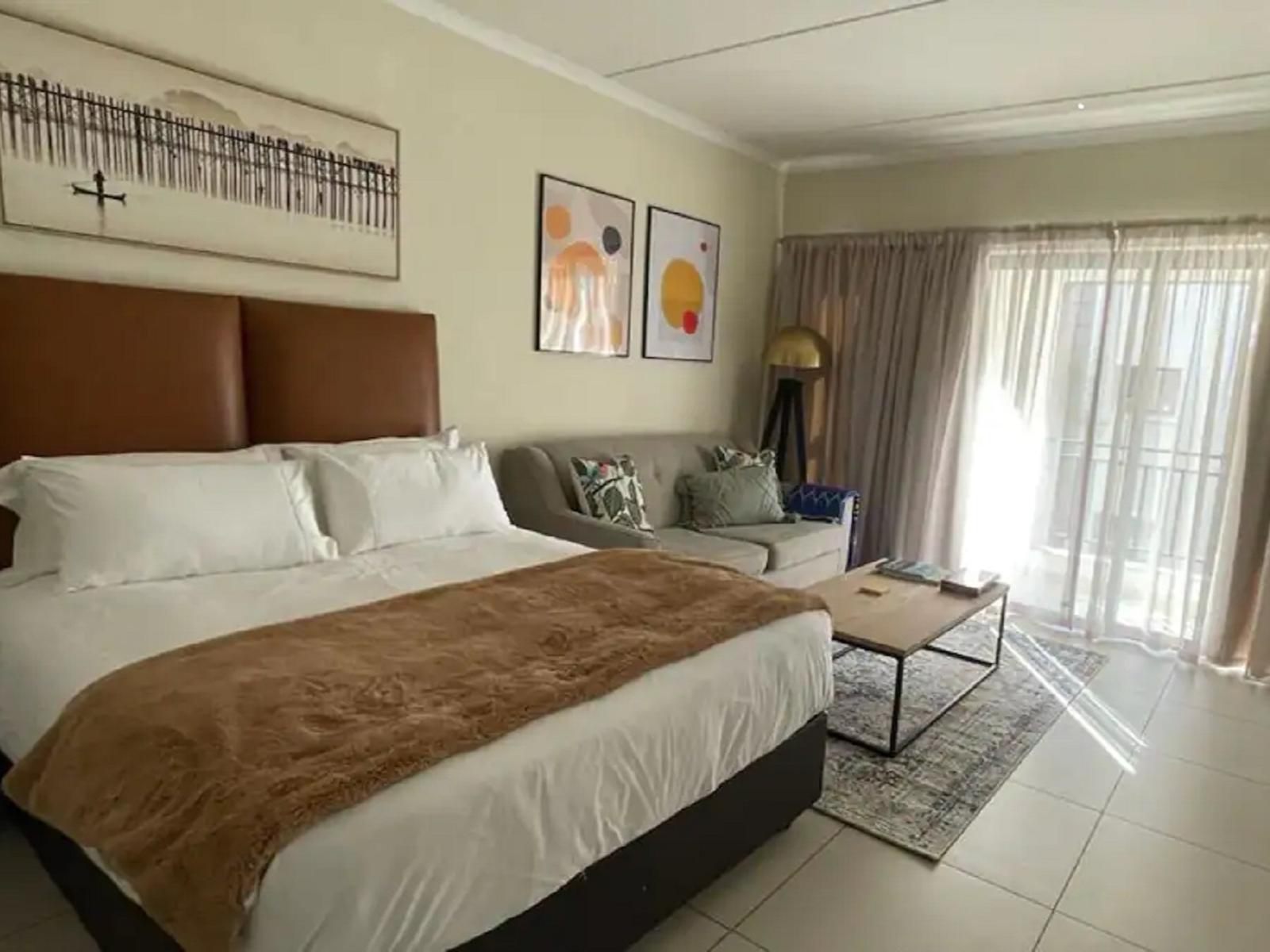 Modern Executive Studio Apartment Dainfern Johannesburg Gauteng South Africa Sepia Tones, Bedroom