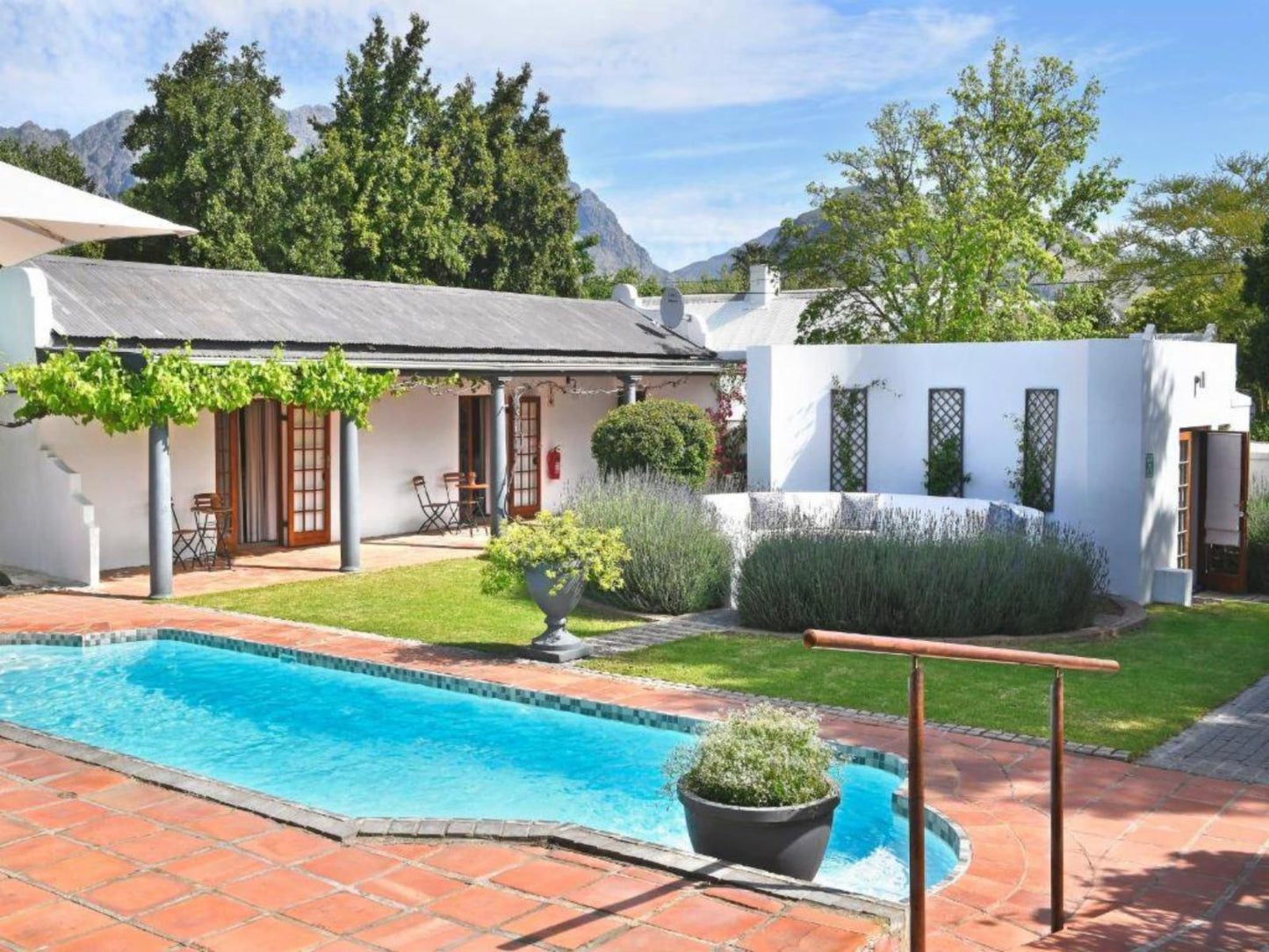 Mont D Or Franschhoek Franschhoek Western Cape South Africa Complementary Colors, House, Building, Architecture, Mountain, Nature, Garden, Plant, Swimming Pool