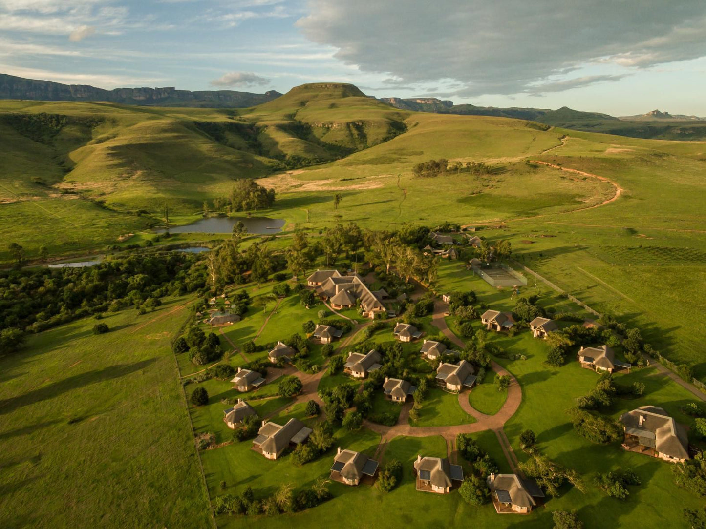 Montusi Mountain Lodge Bergville Kwazulu Natal South Africa Aerial Photography, Highland, Nature