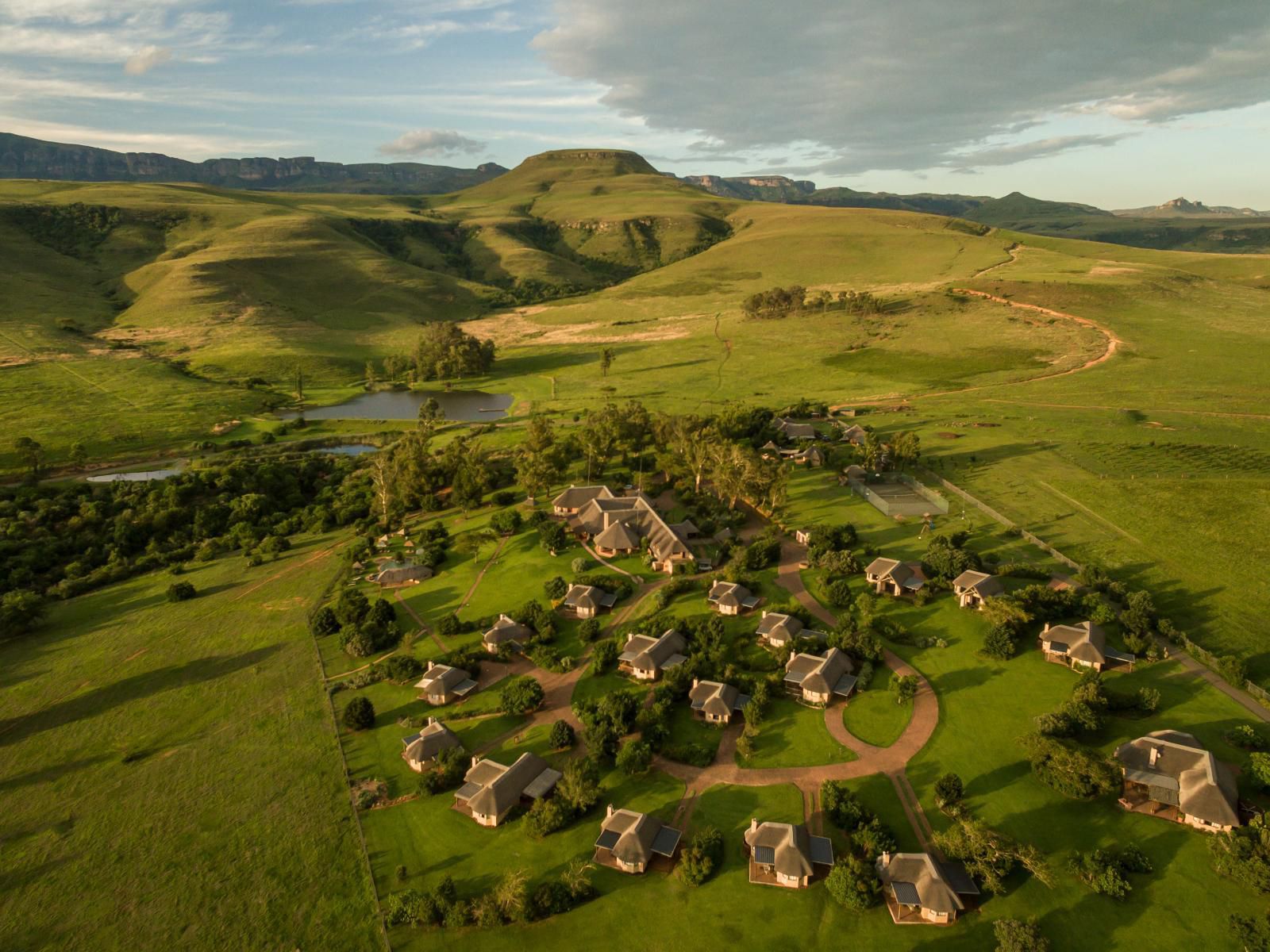 Montusi Mountain Lodge Bergville Kwazulu Natal South Africa Aerial Photography, Highland, Nature