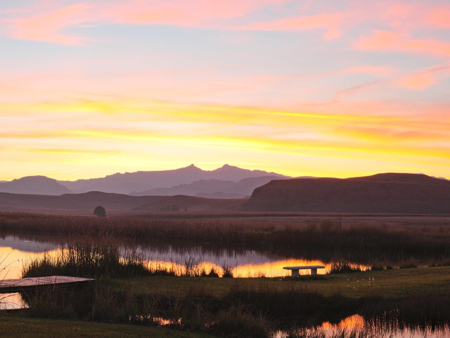 Moorcroft Manor Boutique Country Hotel Himeville Kwazulu Natal South Africa Sky, Nature, Sunset