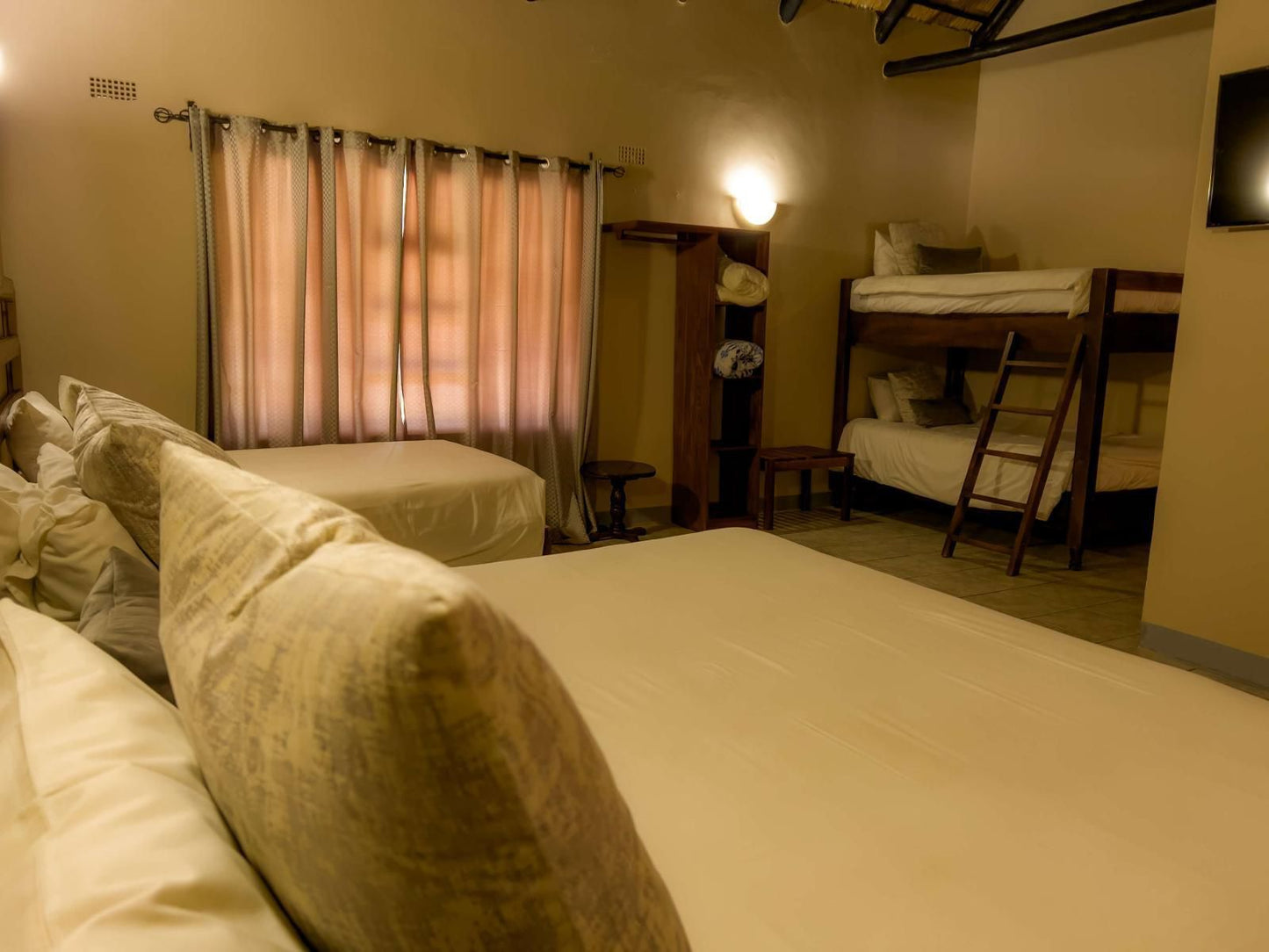 Mopani Lodge Victoria Falls, Standard Family Room, Sepia Tones, Bedroom