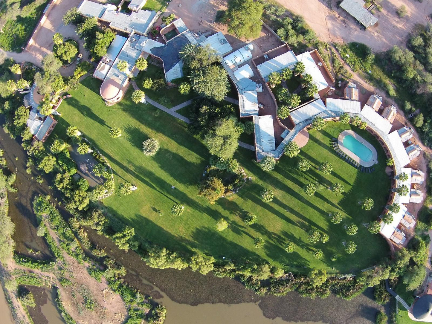 Mount Etjo Safari Lodge, House, Building, Architecture, Aerial Photography