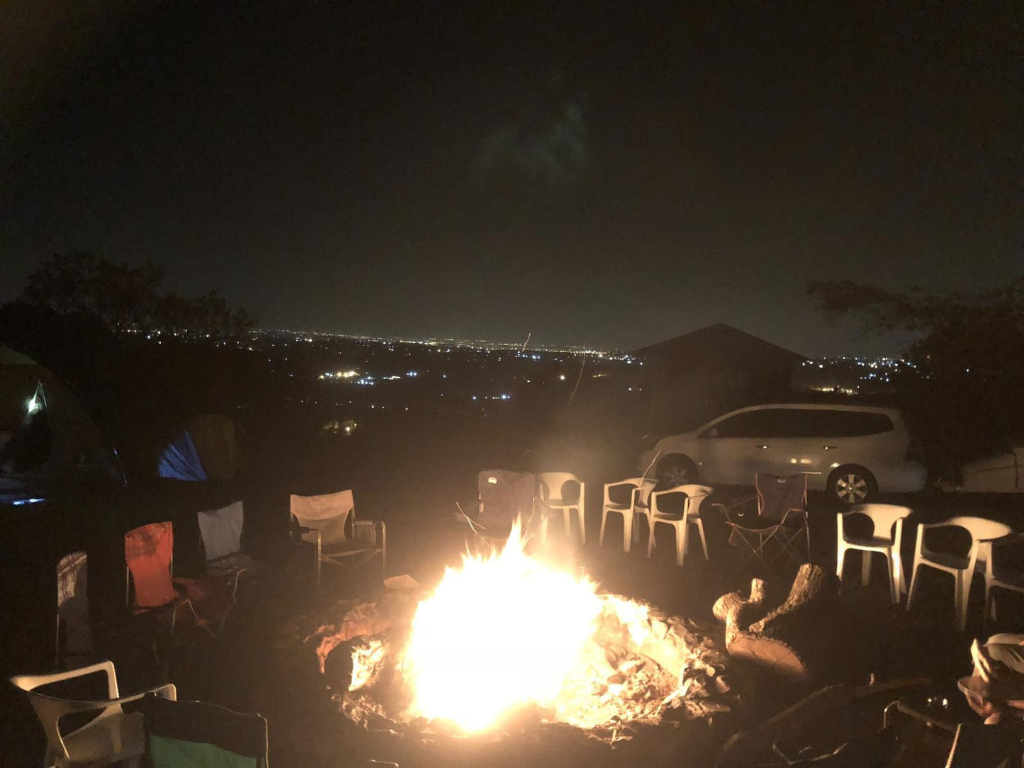 Mount Nebo Hillside Reserve Muldersdrift Gauteng South Africa Sepia Tones, Fire, Nature, Tent, Architecture, Night Sky, Car, Vehicle