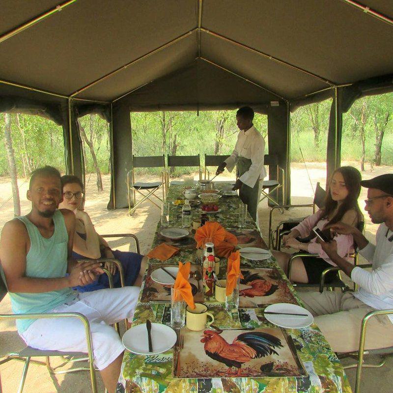 Face, Person, Three Faces, Group, Bottle, Drinking Accessoire, Drink, Place Cover, Food, Frontal Face, Male, Adult, Eyes Closed, Smile, Beard, Profile Face, Mzsingitana Tented Camp, Manyeleti Reserve, Manyeleti Reserve