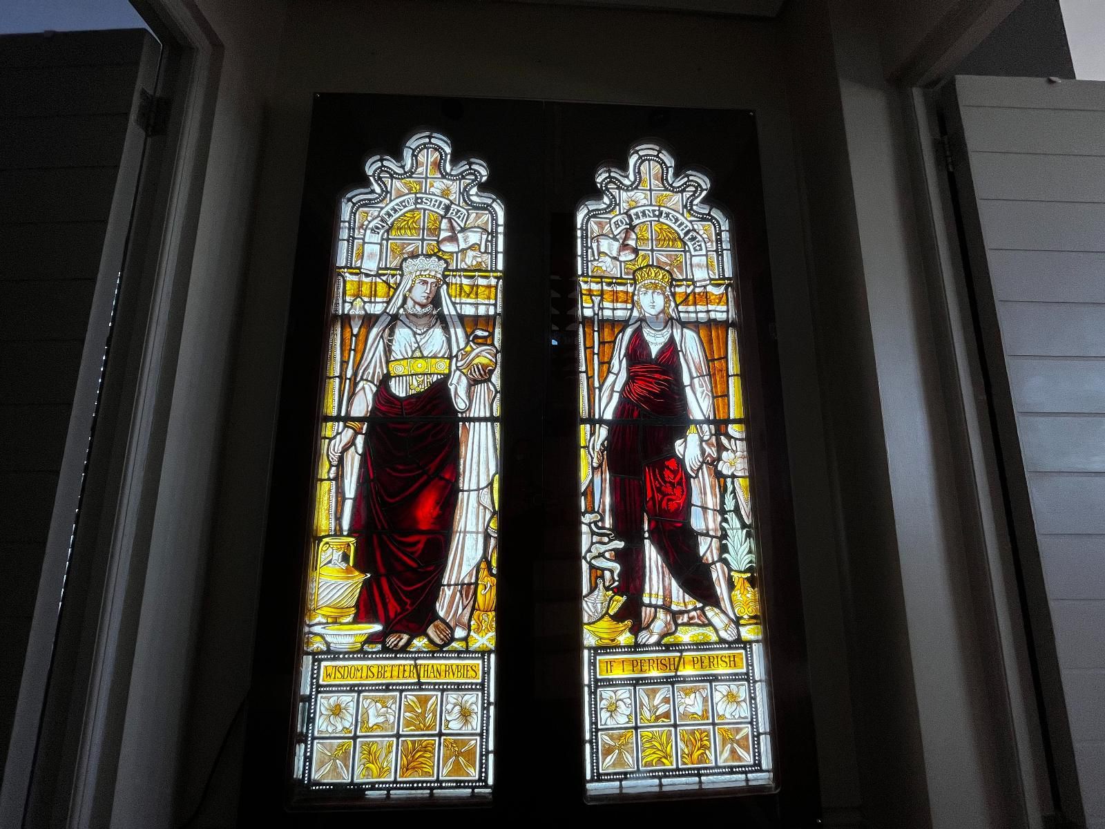 Namaste, Stained Glass Window, Architecture, Window, Person